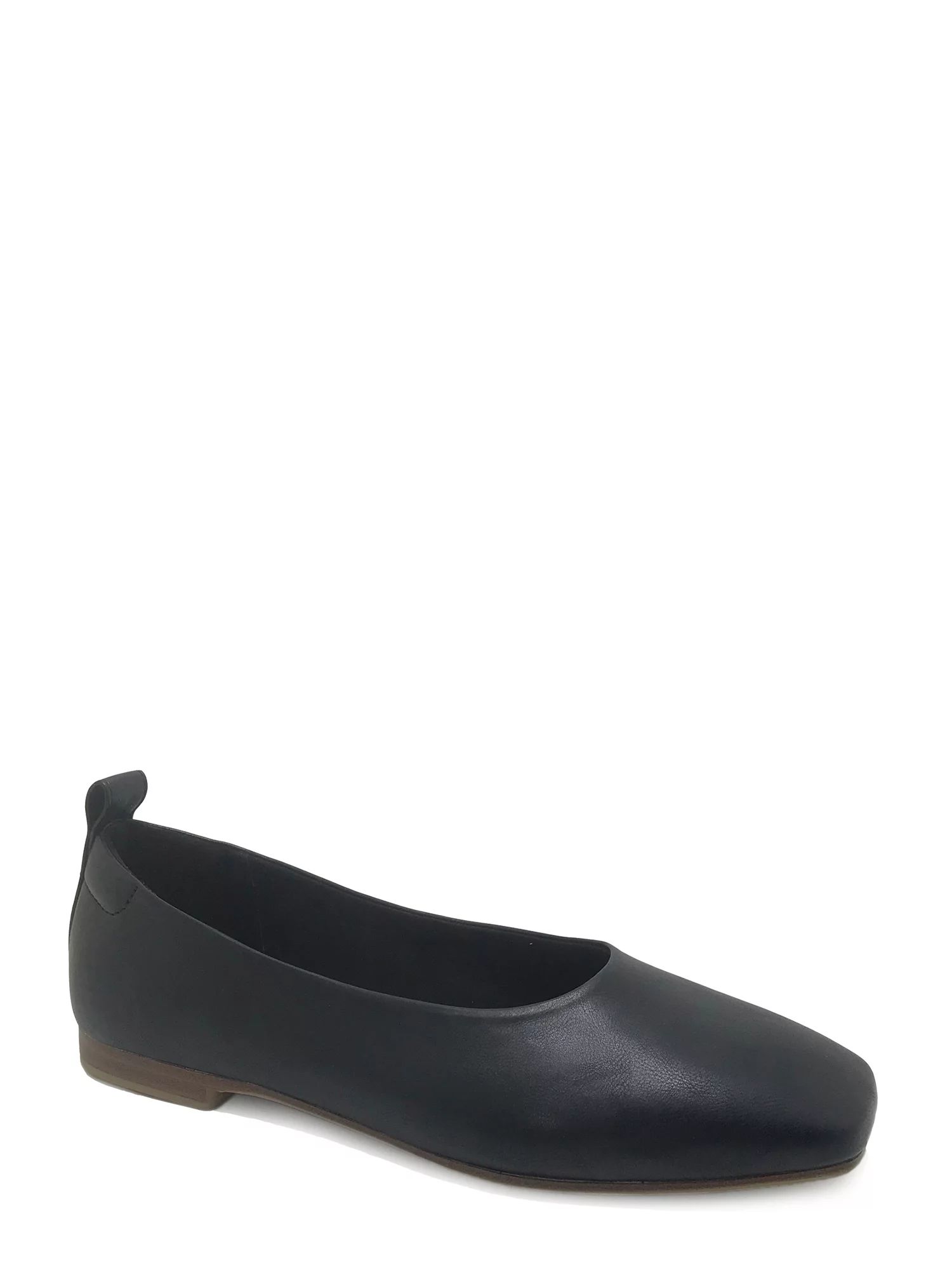 Time and Tru Women's Soft Square Toe Ballet Flats (Wide Width Available) - Walmart.com | Walmart (US)