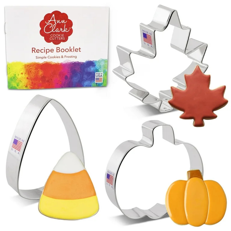 Ann Clark Halloween Fall Fun Cookie Cutter Set, 3-Piece, Made in USA | Walmart (US)