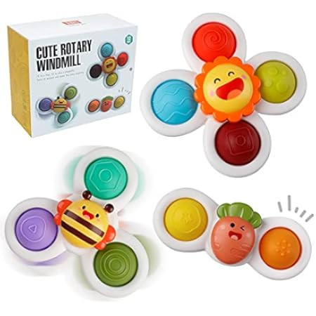 Suction Cup Spinner Toys, Strong Suction Cup Bath Toys, Spinning Dimple Fidget Toy, Sensory Toys ... | Amazon (US)