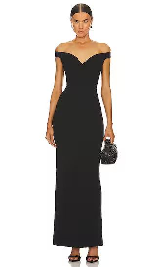 Amelia Maxi Dress in Black Maxi Dress Long Black Dress Formal Long Dress Black Gown | Revolve Clothing (Global)