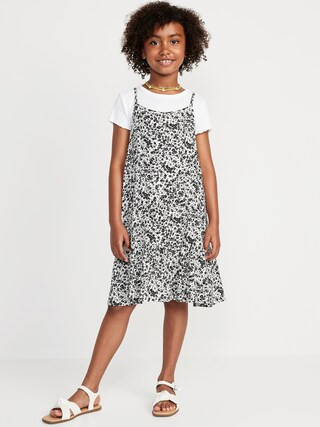 Sleeveless Printed Dress & Rib-Knit T-Shirt Set for Girls | Old Navy (US)