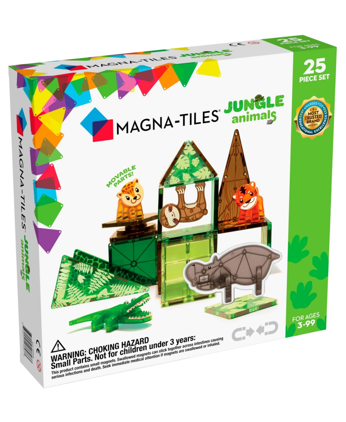 Magna-tilesa Magna-tiles Jungle Animals 25-Piece Magnetic Construction Set, Ages 3+ - Assorted Pre-Pack | Macy's