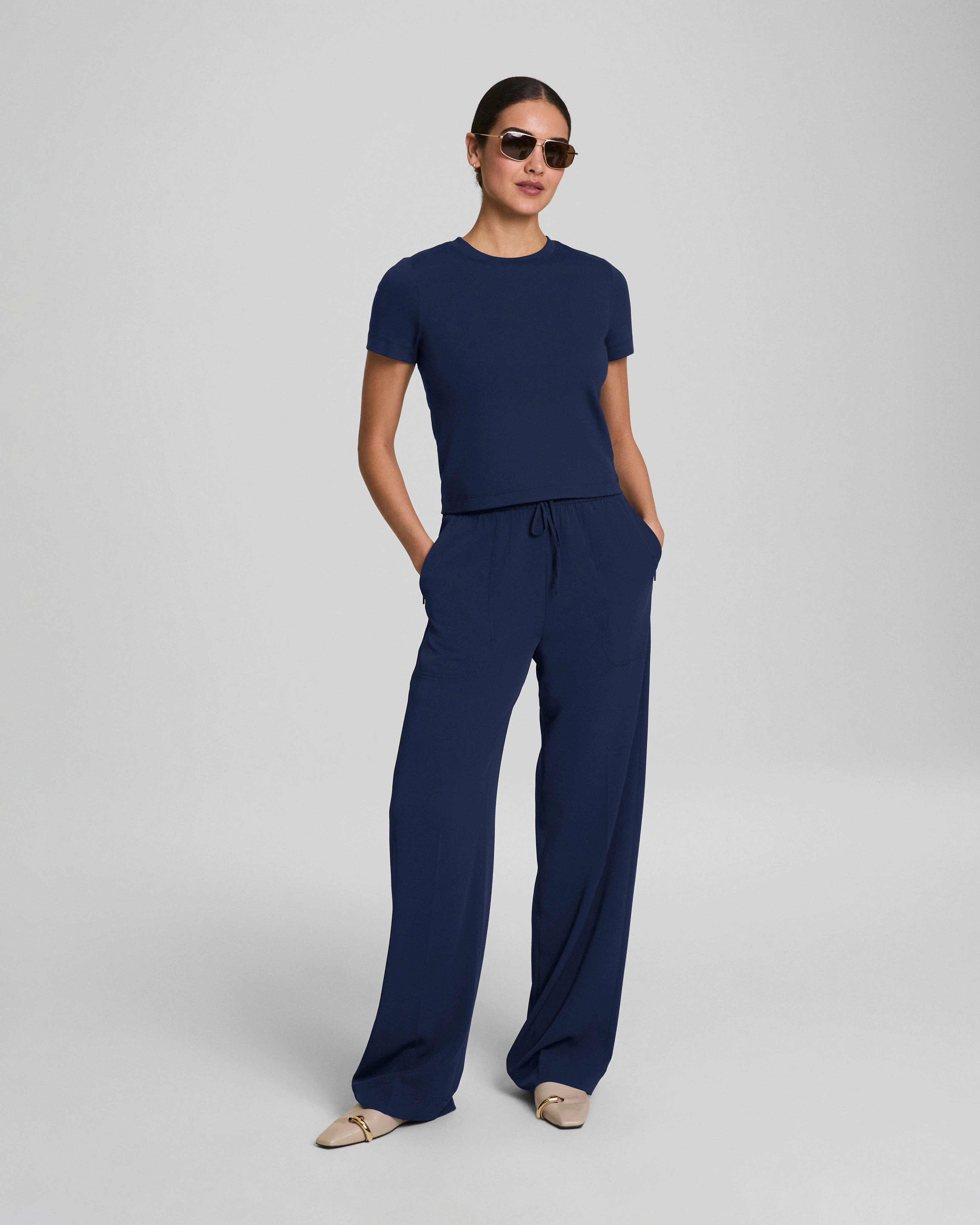 Lightweight Wide Leg Travel Pant with Pockets | SPANX | Spanx
