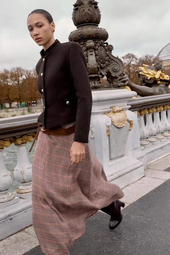 WOOL HIGH COLLAR JACKET | Zara US