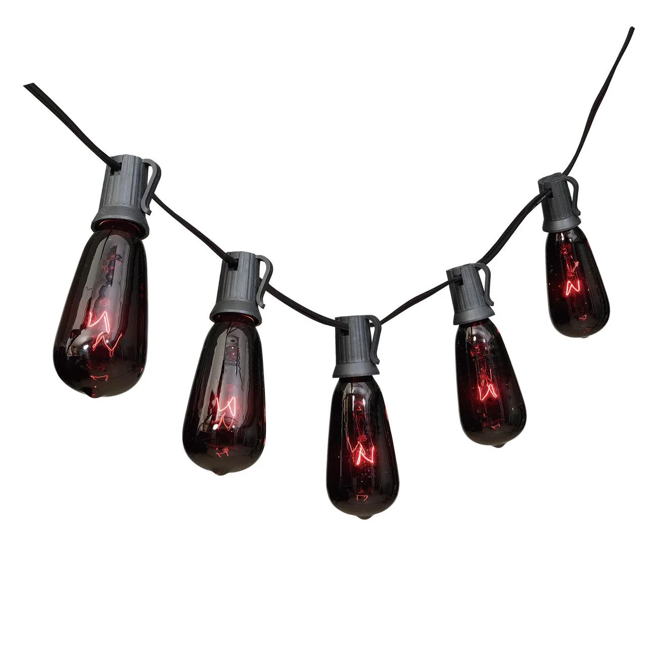 Way to Celebrate Halloween 10-Count Indoor Outdoor Glass Edison Lights, with AC Adaptor, Purple | Walmart (US)