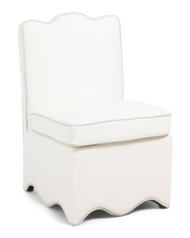 21x33x21 Scalloped Bottom Skirted Dining Chair | TJ Maxx