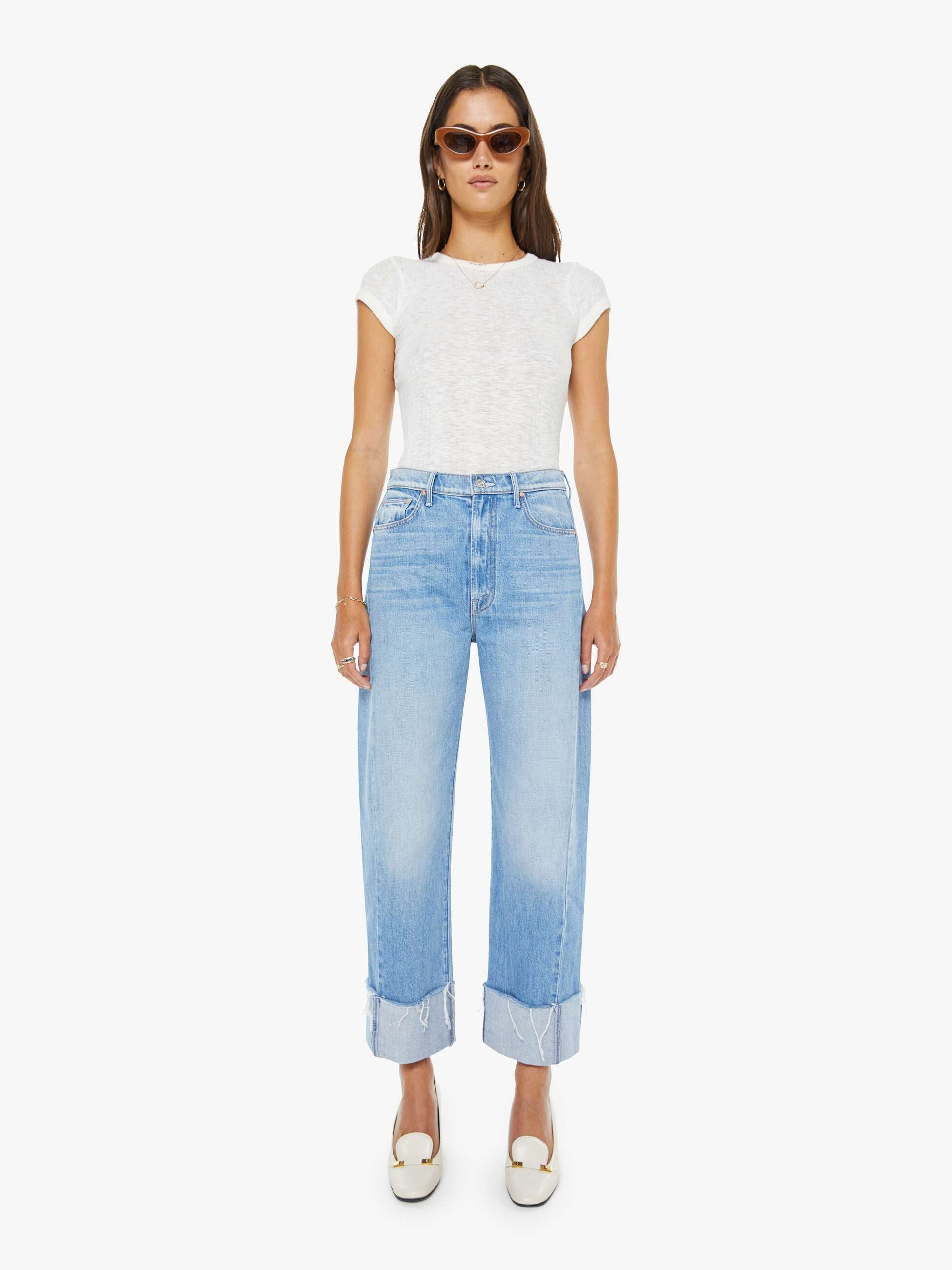 The Half-Pipe Ankle Cuff Fray - Last Bite | Mother Denim