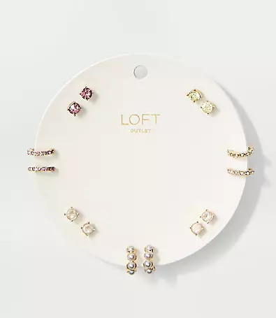 Loft Sparkle Huggie Earring Set | LOFT Outlet