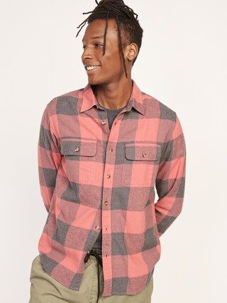 Regular-Fit Plaid Flannel Shirt for Men | Old Navy (US)