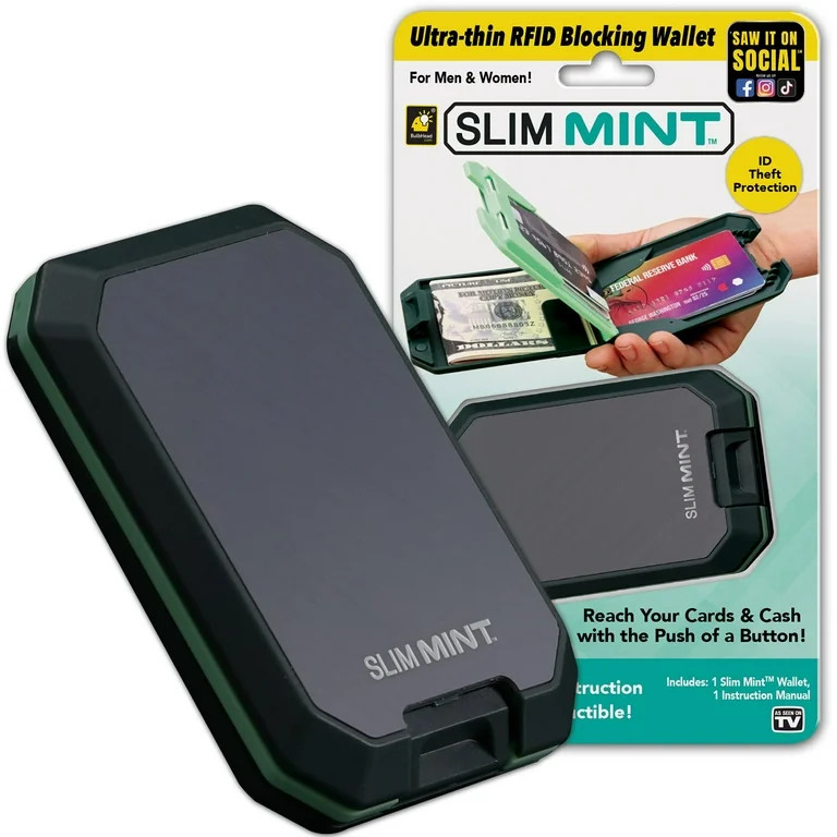 Slim Mint RFID-Blocking Wallet, AS-SEEN-ON-TV, ID Theft Protection, Easy to Carry | Walmart (US)
