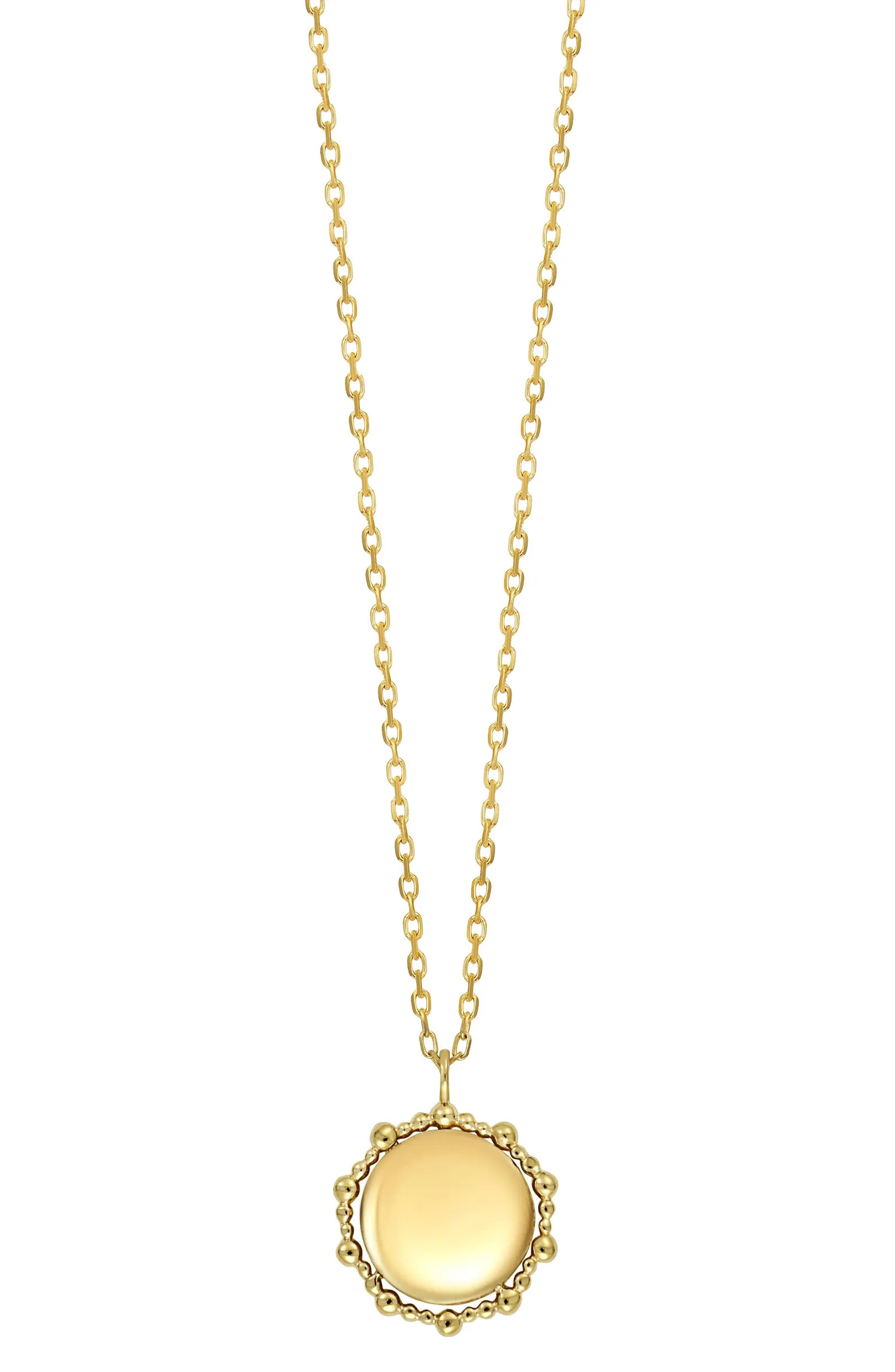 Bony Levy BLG 14K Gold Disc Pendant Necklace | Nordstrom | Nordstrom