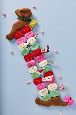 Felted Dachshund Advent Calendar | Anthropologie (US)