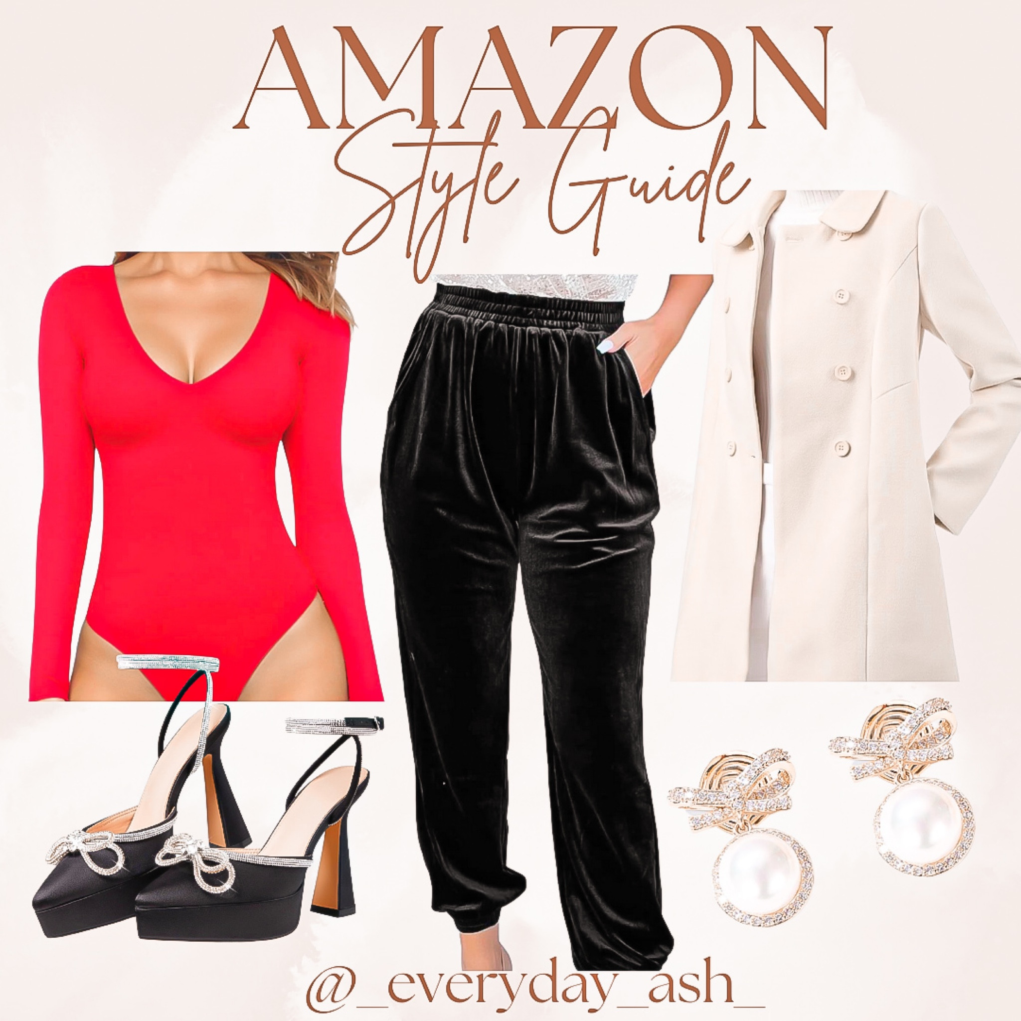 Amazon outfit idea ❤️

I love mixing a comfortable style with a statement piece! These velvet joggers with a fun heel! Too cute !🤍✨

Amazon outfit, holiday outfit, Christmas party , gift for her, gift guide, red bodysuit, velvet pants, white winter coat, women’s shoes, bow heels, amazon jewelry, amazon style guide, women’s fashion , Christmas outfit , holiday outfit 

#LTKHoliday #LTKGiftGuide #LTKstyletip