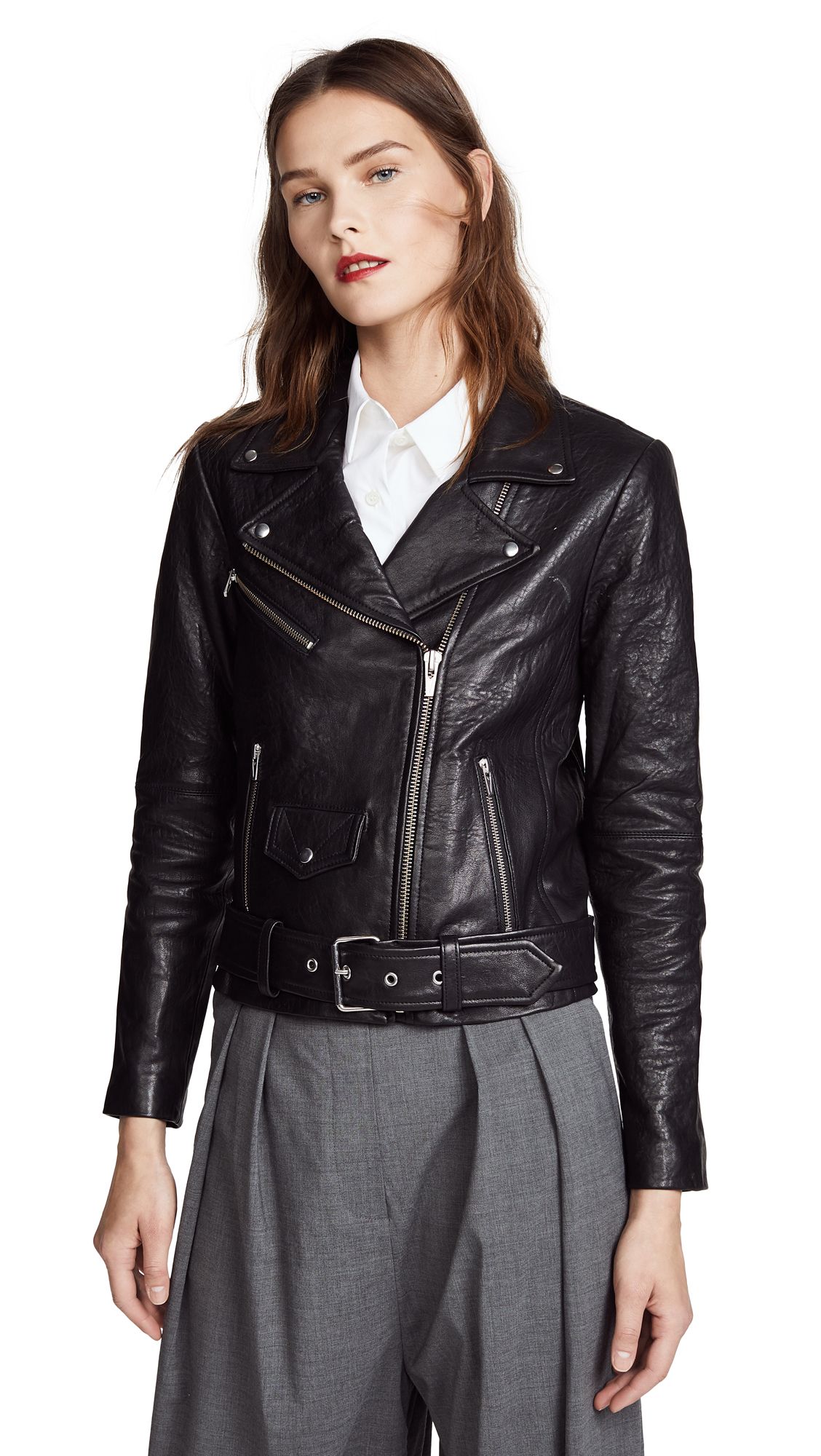 VEDA Jayne Classic Leather Jacket | Shopbop