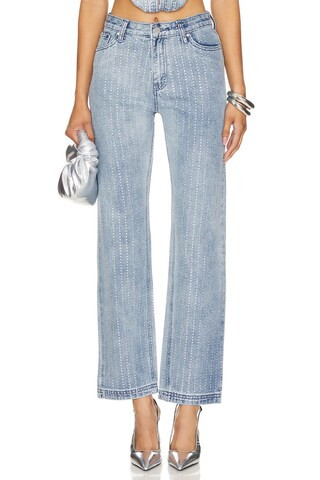 superdown Ileen Crystal Jean in Light Wash from Revolve.com | Revolve Clothing (Global)