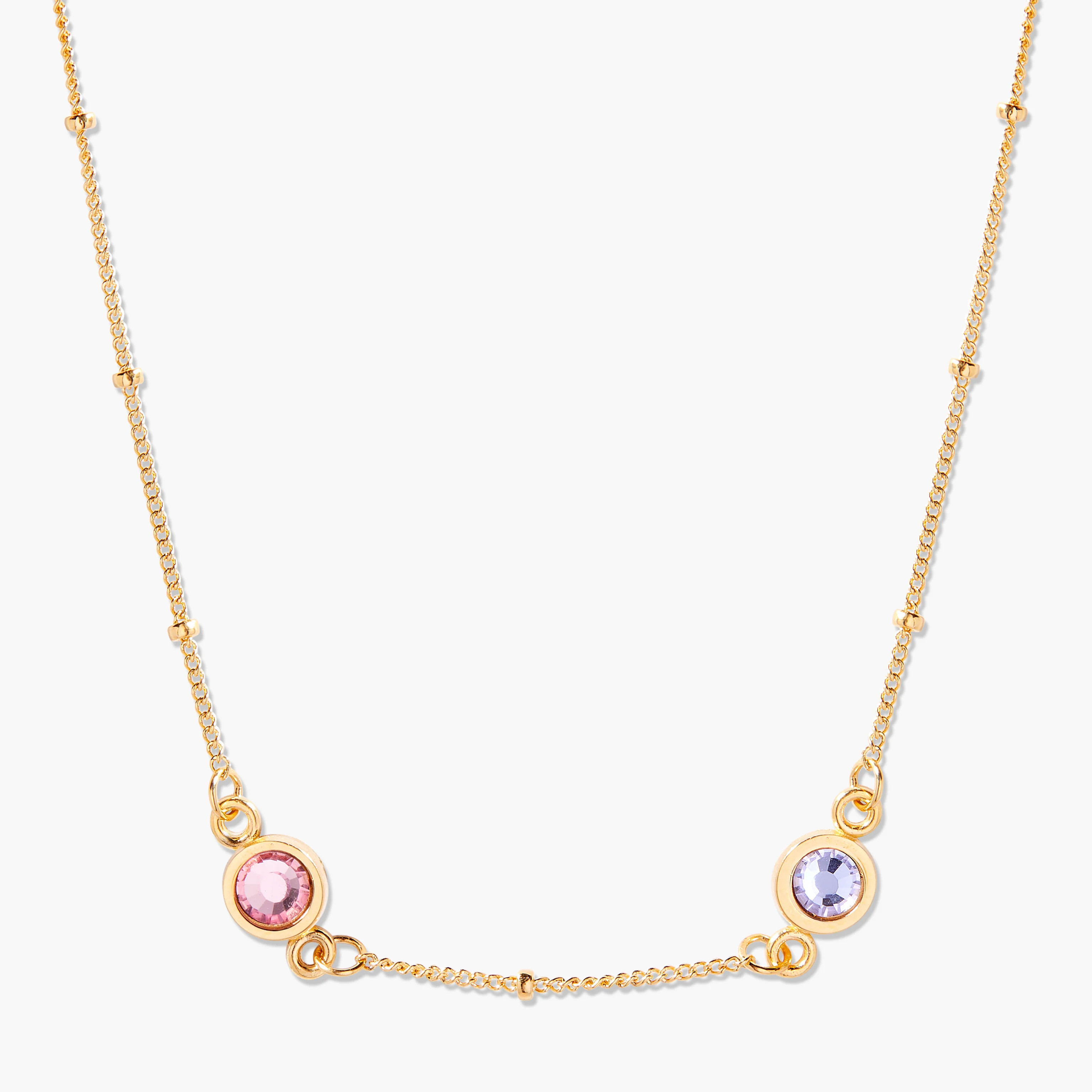 Jules Two Birthstone Necklace | Brook and York