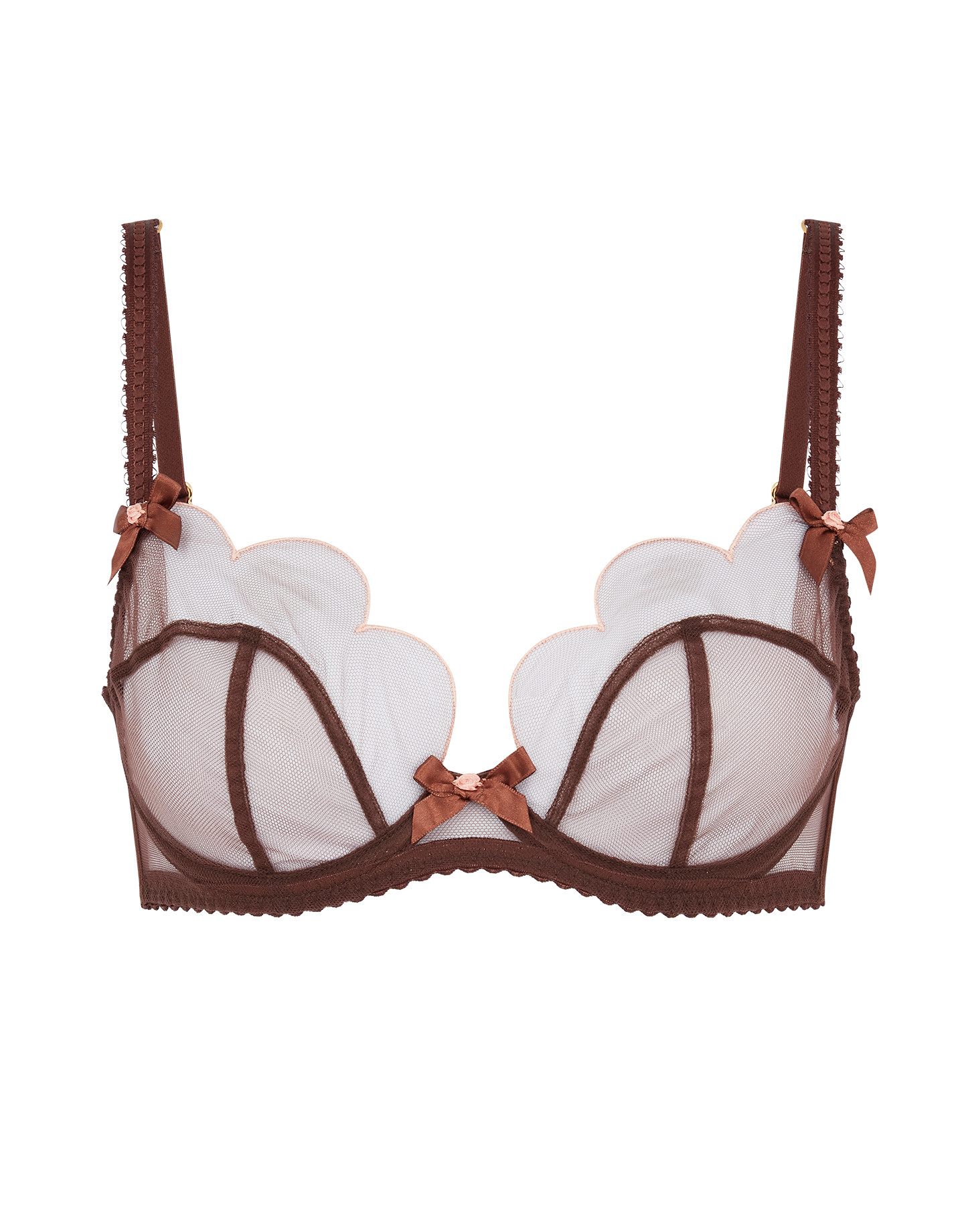 Lorna Plunge Underwired Bra in Chestnut | Agent Provocateur All Lingerie | Agent Provocateur (UK)