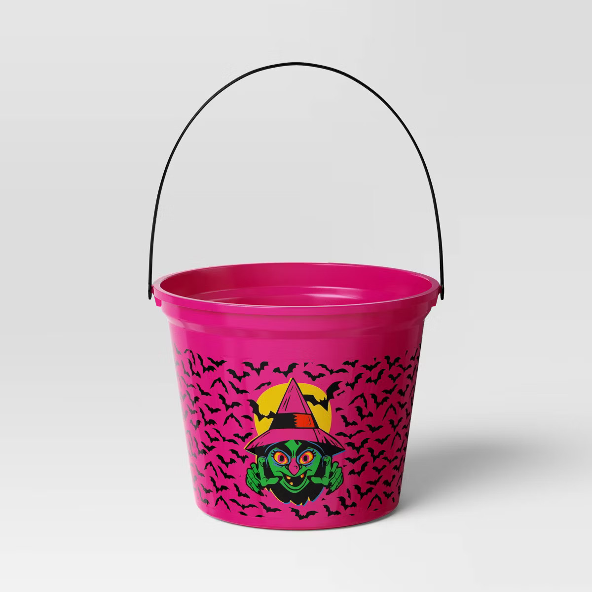 7.64" Witch Halloween Plastic Trick or Treat Pail Dark Pink - Hyde and EEK! Boutique™ | Target