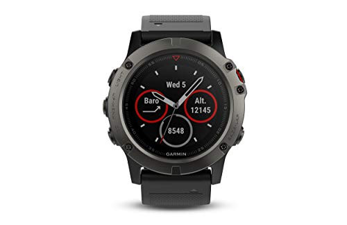 Garmin fēnix 5X, Premium and Rugged Multisport GPS Smartwatch, features Topo U.S. Mapping, Slate Gray, (Renewed) | Amazon (US)