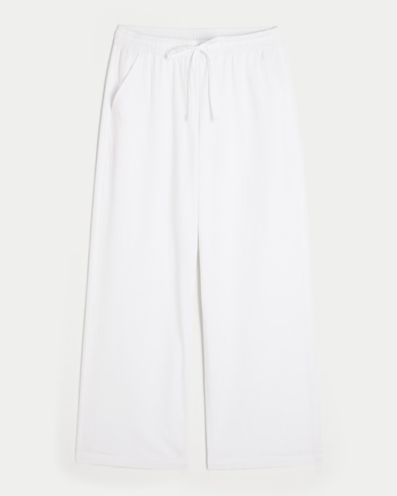 Seersucker Baggy Pull-On Pants | Hollister (US)