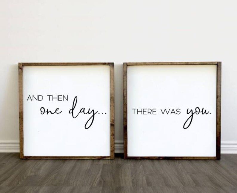 And Then One Day There Was You Wood Wall Art  Large Set of | Etsy | Etsy (CAD)