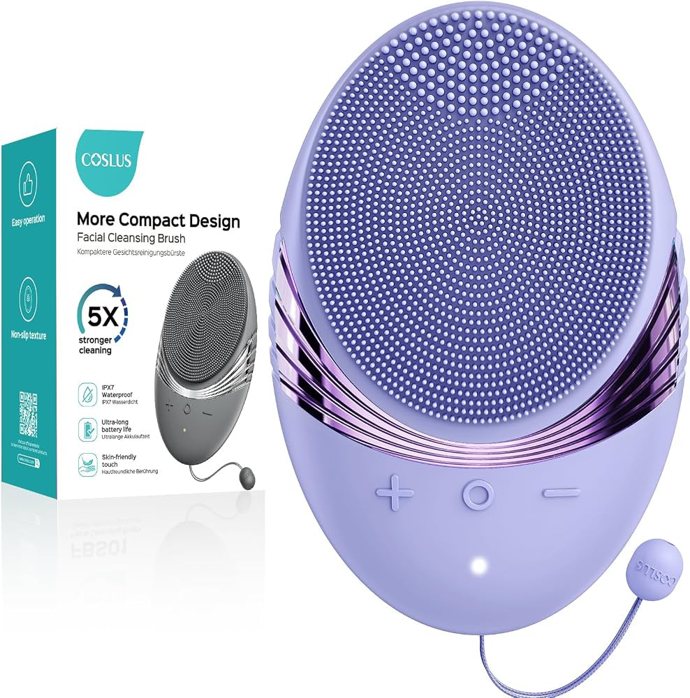 COSLUS Facial Cleansing Brush Face Scrubber : Silicone Waterproof Rechargeable Face Wash Brush, 5... | Amazon (US)