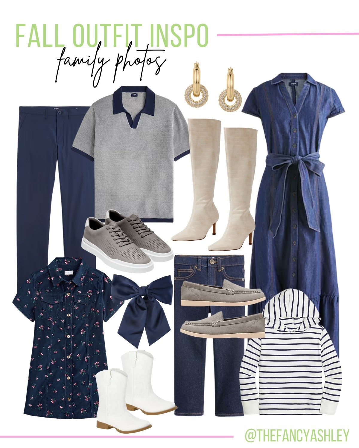 Fall is almost here, and it’s the perfect time for those holiday family photos! Sharing outfit inspo with a classic denim and white combo that’s picture-perfect for capturing those seasonal memories.

#LTKStyleTip #LTKSeasonal