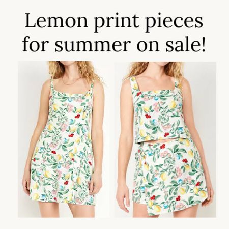 Lemon print pieces for summer! 
. 
Summer outfit lemon dress matching set skort

#LTKsalealert #LTKfindsunder50 #LTKSeasonal