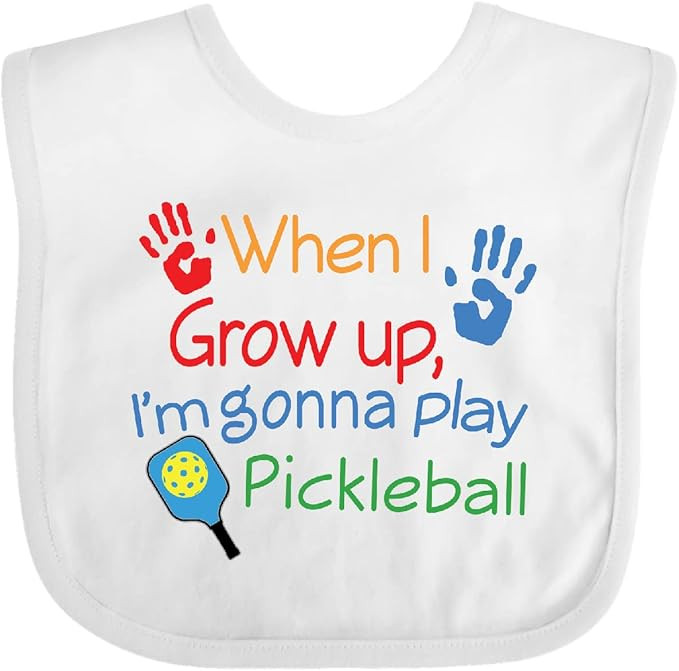 inktastic Future Pickleball Player Baby Bib | Amazon (US)
