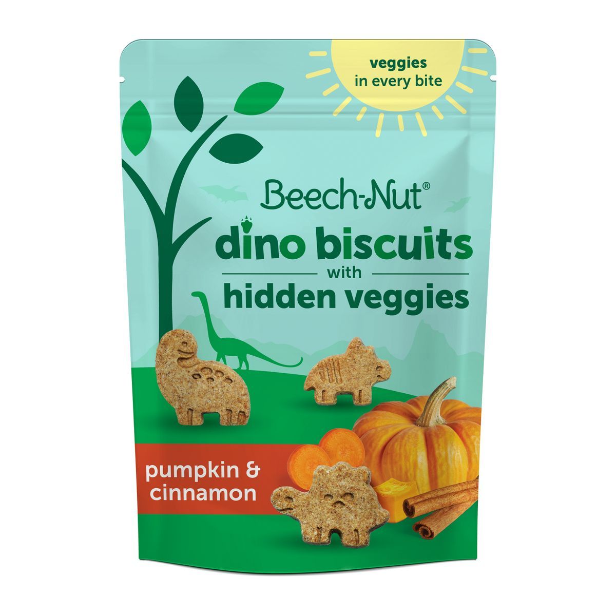 Beech-Nut Hidden Veggies Dino Pumpkin Cinnamon Toddler Snacks - 5oz/28ct | Target