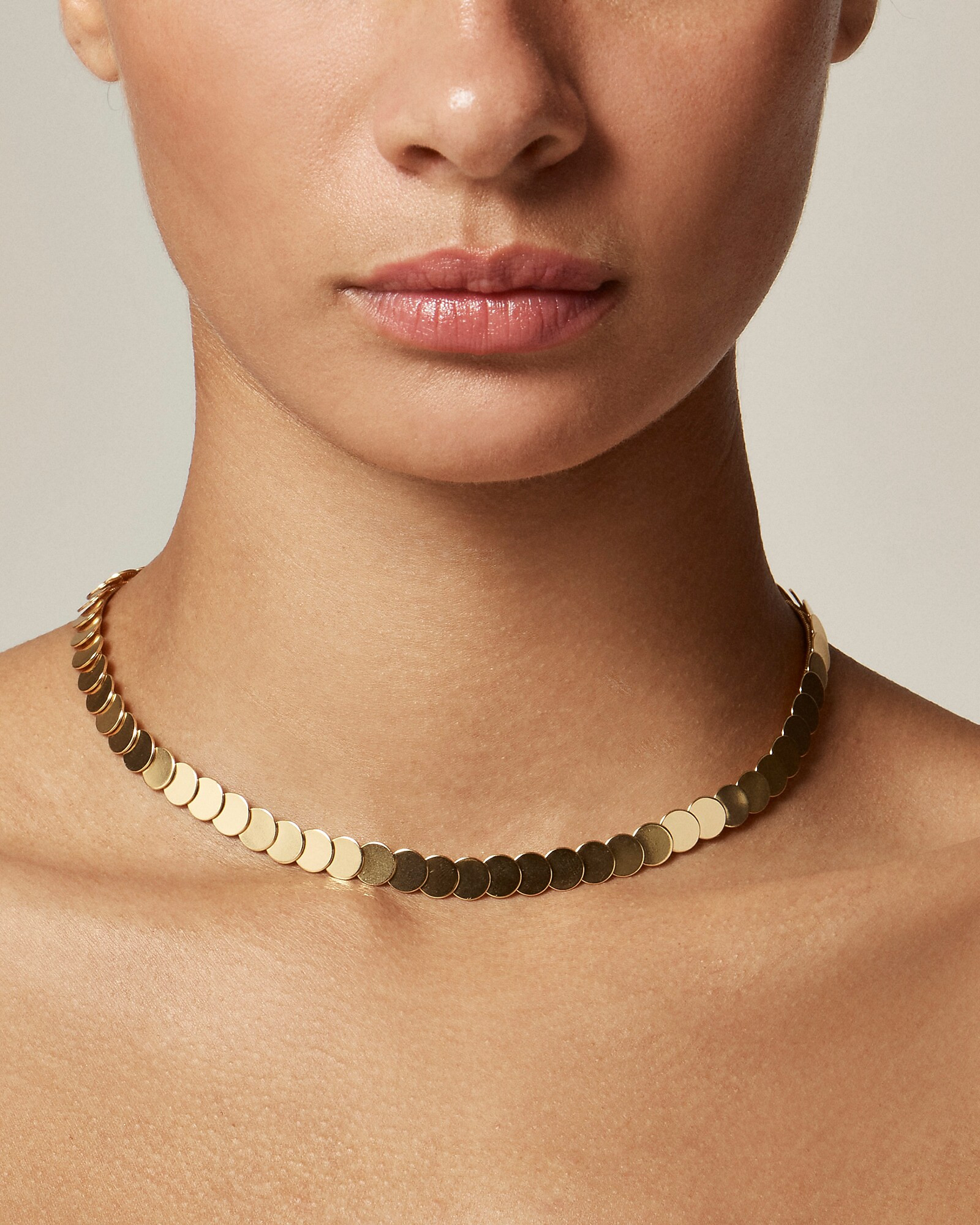 Metallic disk necklace | J. Crew US