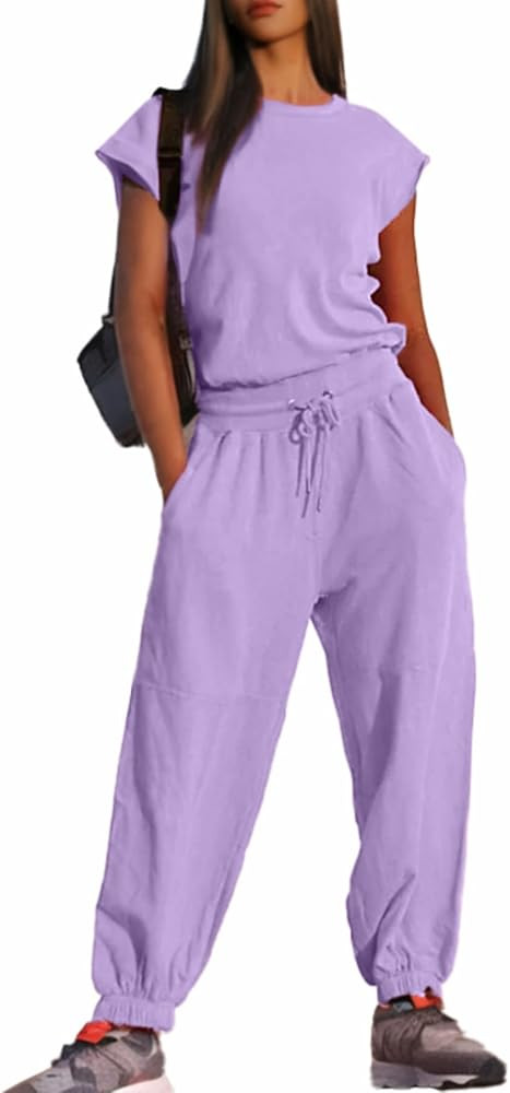 Glamaker Women's Casual Sleeveless One Piece Jumpsuits Loose Open Back Workout Onesie Summer Outf... | Amazon (US)