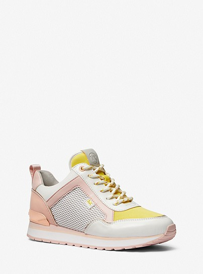 Maddy Color-Block Mixed-Media Trainer | Michael Kors US