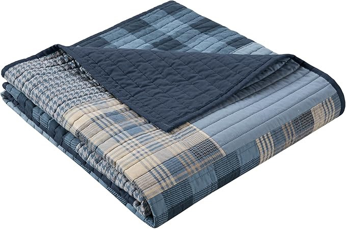 Woolrich Reversible 100% Cotton Throw Cabin Lifestyle Plaid Design - All Season, Breathable, Ligh... | Amazon (US)