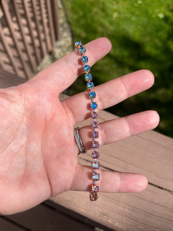 5mm Cotton Candy Ombre - Swarovski Bracelet | Etsy (US)