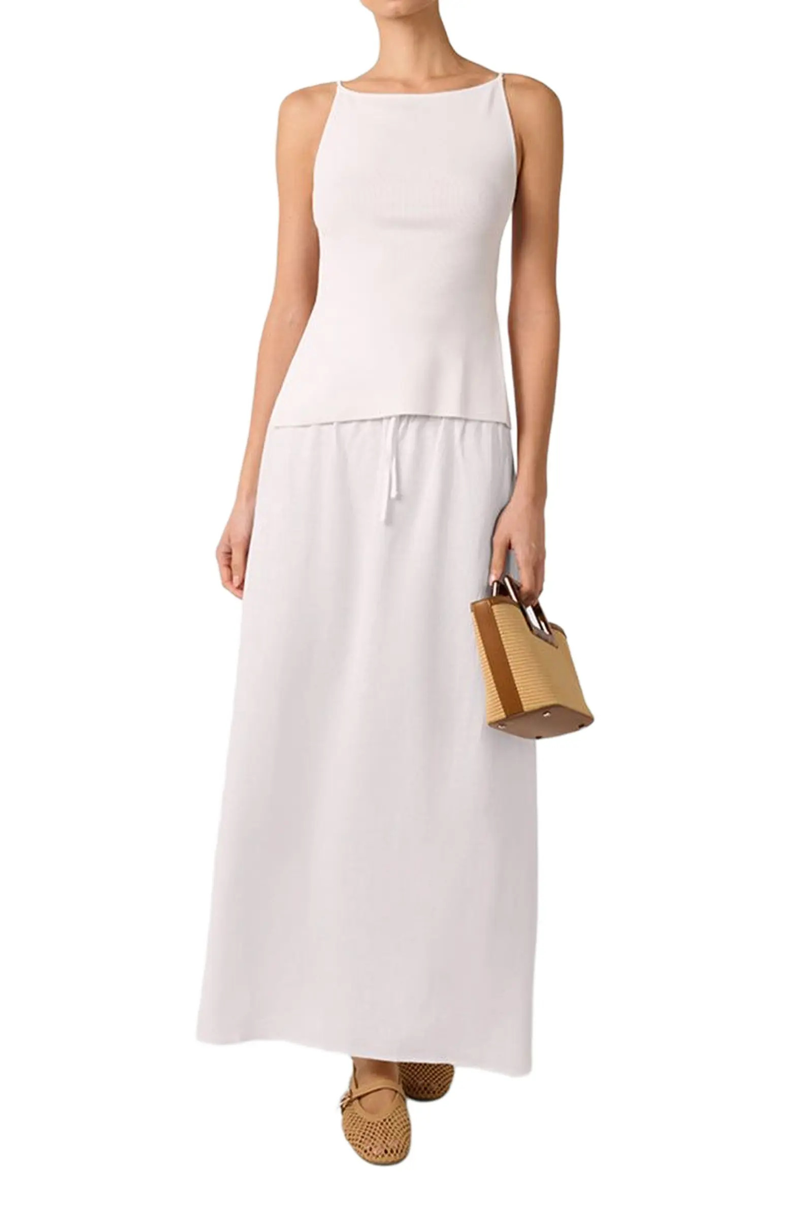 WeWoreWhat Tie Waist Linen Skirt | Nordstrom | Nordstrom