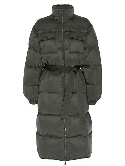 Long-Line Belted Puffer Coat | Saks Fifth Avenue
