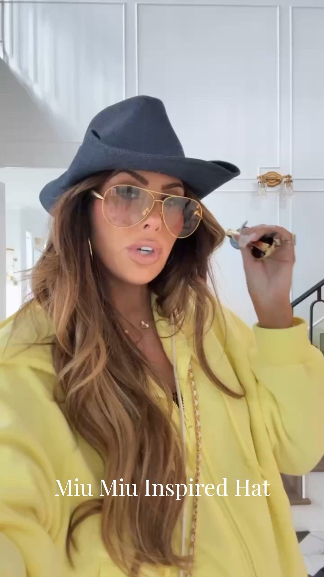 Miu Miu Inspired hat for just $20! I saw a ton of girls wearing the Miu Miu hat with a bikini and it was so cute!! Wearing my lookalike Bottega sunnies! 

Miu Miu Hat, Target Hat, Cowboy Hat, Bottega Sunnies, Resort wear, Resort Wear 2026, Vacation Outfit, Vacation Accessories, Emily Ann Gemma 

#LTKootd #LTKdayinmylife #LTKstorytime