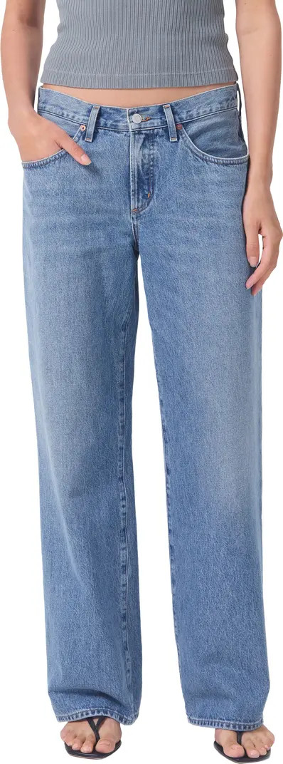 Fusion Low Rise Loose Straight Leg Organic Cotton Jeans | Nordstrom