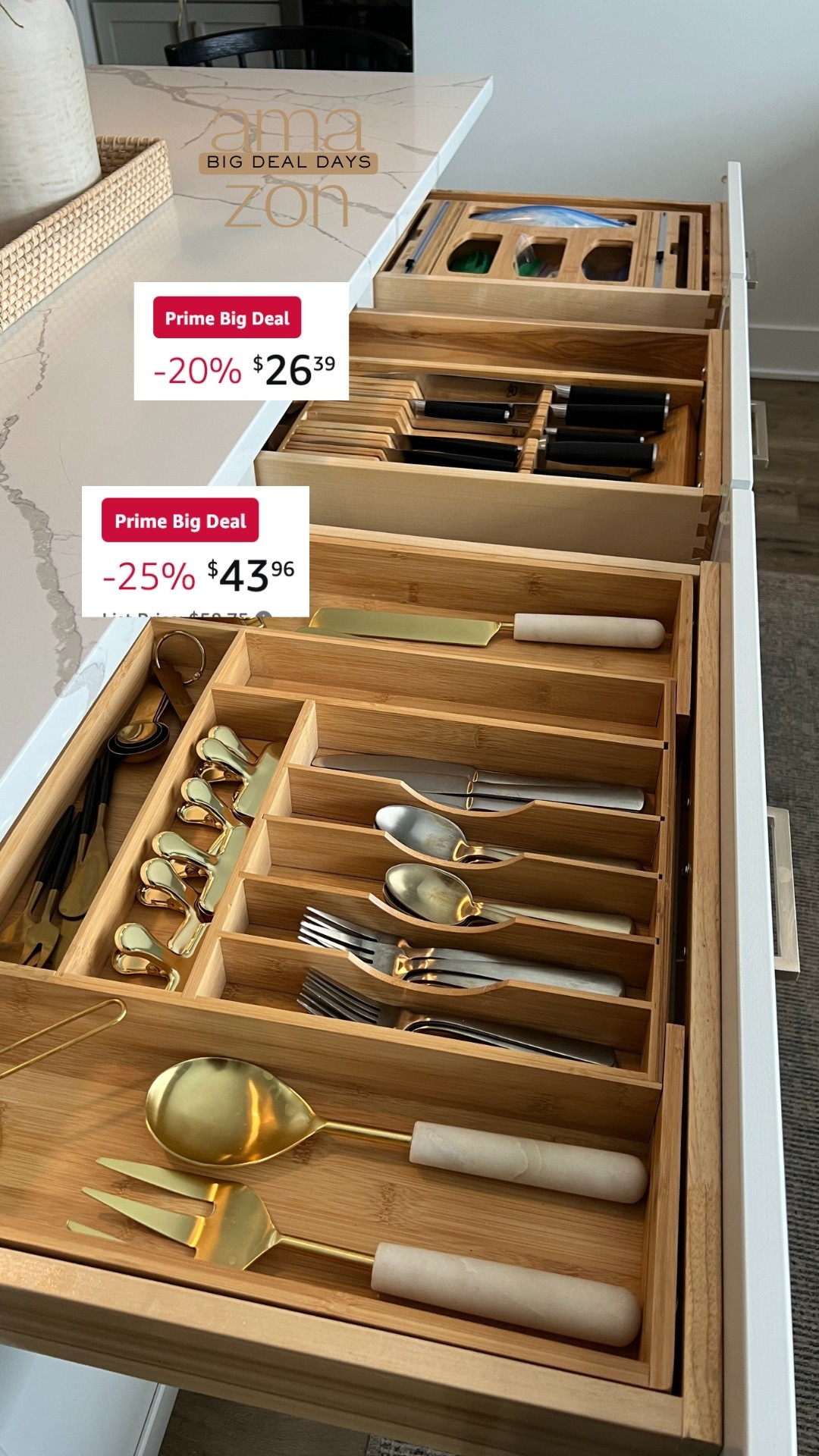 Amazon Deal: Kitchen Drawer Organizers

#LTKHome #LTKSaleAlert #LTKFindsUnder50