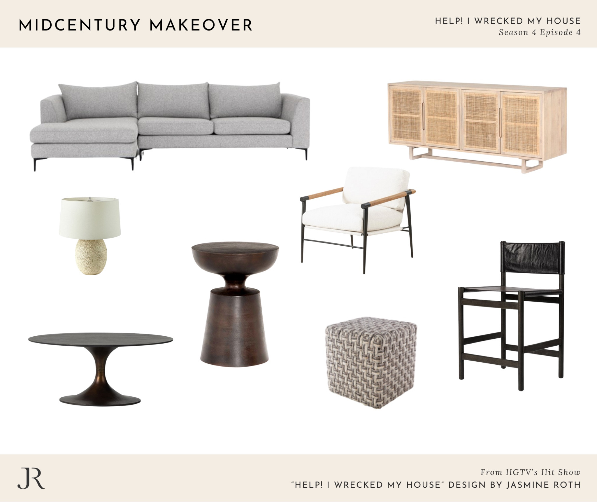 Shop the look - Help! I Wrecked My House Season 4 Episode 4

Midcentury design style with clean, functional, bold elements. #homedecor #interiordesign #homedesign #budgetdecor #livingroom

#LTKHome