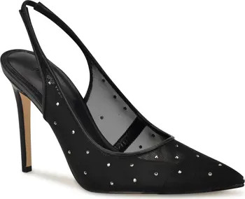 Feather Rhinestone Mesh Pump (Women) | Nordstrom Rack