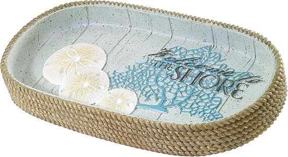 Avanti Linens - Vanity Tray, Countertop Organizer, Coastal Inspired Home Decor (Beachcomber Colle... | Amazon (US)