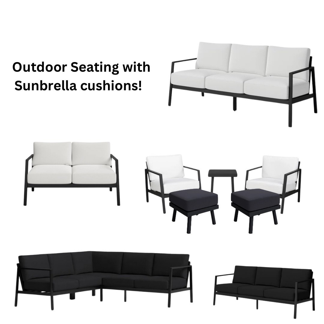 Aluminum Outdoor Patio Sectional with Sunbrella Cushions. 

Perfect for withstanding outdoor elements 

Wayfair 
Outdoor 
New Vision Home
Affordable option 

#LTKSeasonal #LTKStyleTip #LTKHome