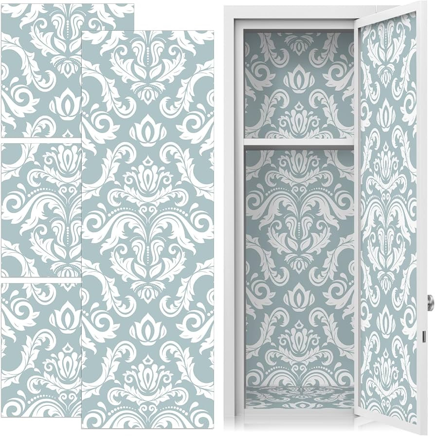 Demonwer 6 Pcs School Locker Magnetic Wallpaper White and Green Pattern 12 x 12 Inch Removable St... | Amazon (US)