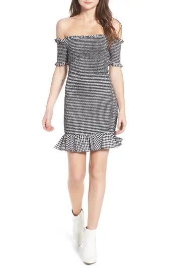 Women's Wayf Scafati Off The Shoulder Minidress | Nordstrom