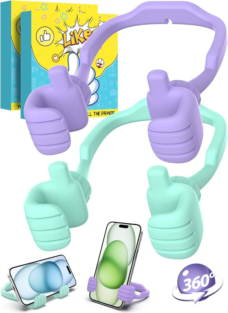 CALDEVER Cell Phone Stand Holder Thumbs Up Lazy Phone Stand 2 Pack Valentines Day Gifts for Her P... | Amazon (US)