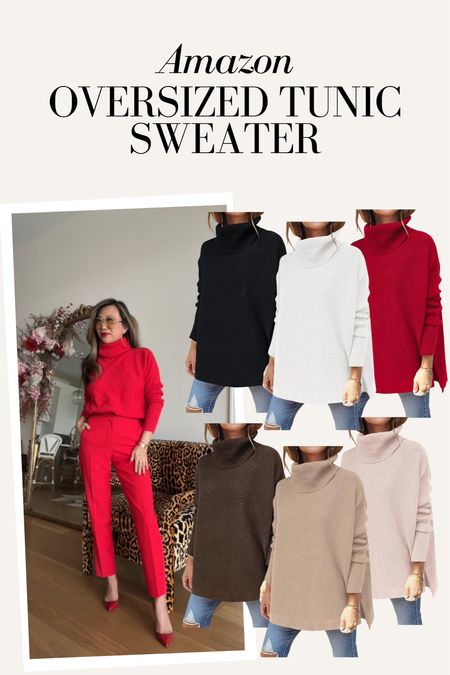 Amazon oversized tunic sweater! So cute, comes in a bunch of colors and TTS 

#LTKMostLoved #LTKstyletip #LTKfindsunder50