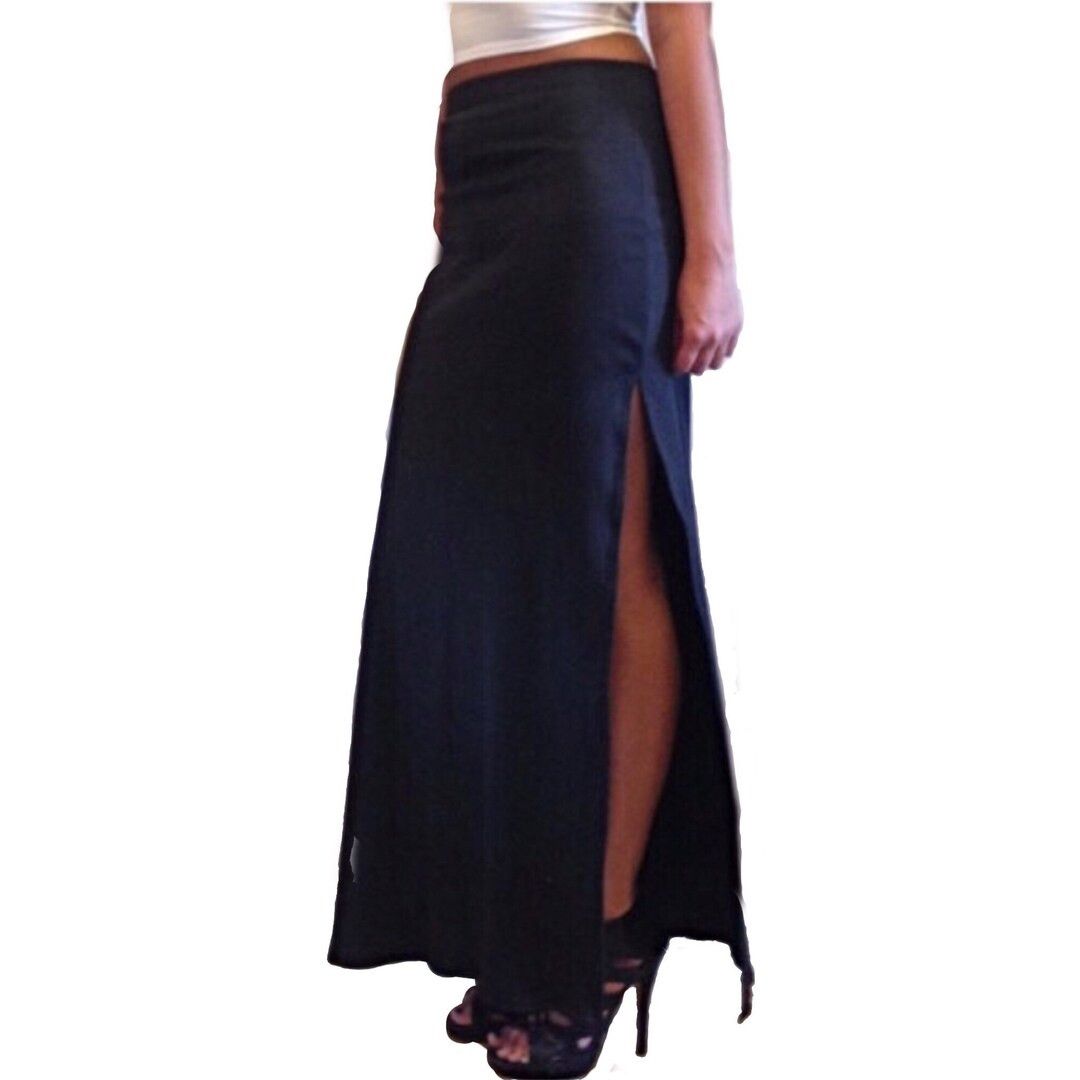 Maxi Skirt with Side Slits - SIMMER DOWN // fitted skirt // high waisted skirt // festival skirt ... | Etsy (CAD)