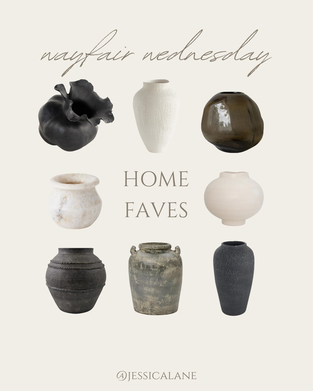 Neutral, organic vases that work with every season and are so easy to style with fresh stems, dried florals, or on their own.#WayfairDecor #NeutralHome

#LTKSeasonal #LTKSaleAlert #LTKHome